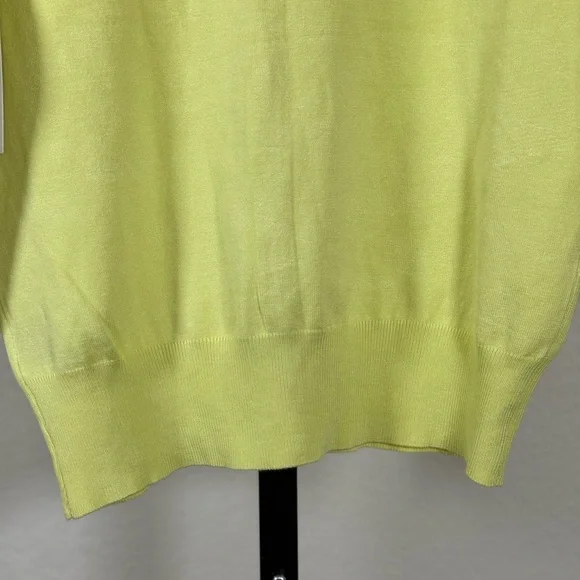Vibrant Yellow V-Neck Cardigan L Soft Knit Button Down Layering Essential Chic - Picture 11 of 11